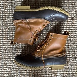 L.L. Bean Tan and Black Waterproof Boots